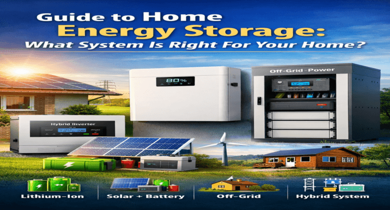 Guide to Home Energy Storage: What System Is Right For Your Home?